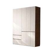 LIVARA 180/200cm Solid Wood Wardrobe Cabinet - Full Height Storage with Hanging Space & Drawers, Durable Thick Wood Design