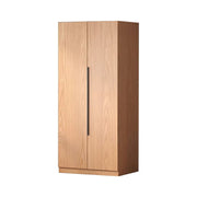 LIVARA 80cm Solid Wood Wardrobe Cabinet - Deep 60cm Storage with Heavy Duty Hanging Rail, FAS Grade Oak Durable Floor Standing Design - Wood