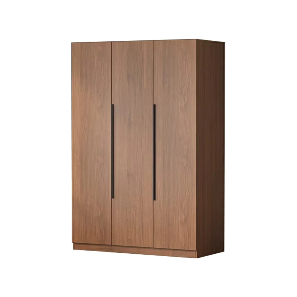 LIVARA 120cm Solid Wood Wardrobe Cabinet - Deep 60cm Storage with Heavy Duty Hanging Rail, FAS Grade Oak Durable Floor Standing Design - Walnut
