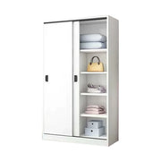 LIVARA 80/120/160cm Sliding Door Wardrobe - Quiet Glide Track System, High-Density MDF Construction, Spacious Storage with Solid Timber Rail - White