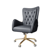 LIVARA Office Chair – Ergonomic Spine-Support Design, Premium Nappa Leather, High-Resilience Foam, Adjustable Height & 360° Swivel - Black