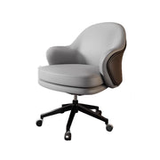 LIVARA Office Chair - Ergonomic Back Support, Nappa Leather, High-Density Foam, Gas Lift, 66cm Seat