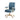 LIVARA Office Chair Microfiber Leather, High-Density Foam, 360° Swivel & Adjustable Height, Stainless Steel Base - Blue