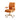 LIVARA Office Chair Microfiber Leather, High-Density Foam, 360° Swivel & Adjustable Height, Stainless Steel Base - Orange