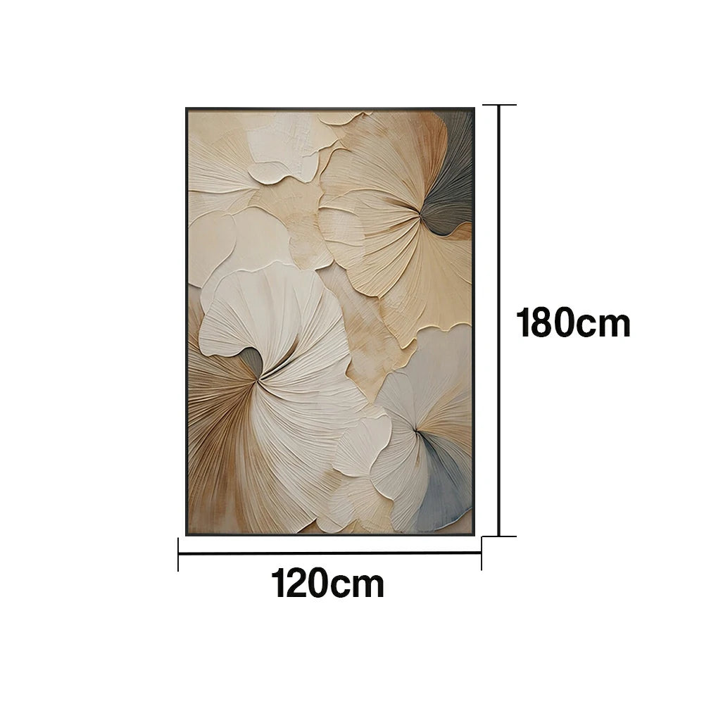 LIVARA Hand-Painted Oil Painting 50/80/120cm Contemporary Neutral Canvas Art with Fine Texture Ideal for Modern Homes, Studios, and Office Interior Decoration