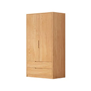 LIVARA 60/80cm Modern Wardrobe Cabinet - Flush Inset Door Design, Solid Timber Construction, Soft-Close Hinges & Quiet Drawers - Wood