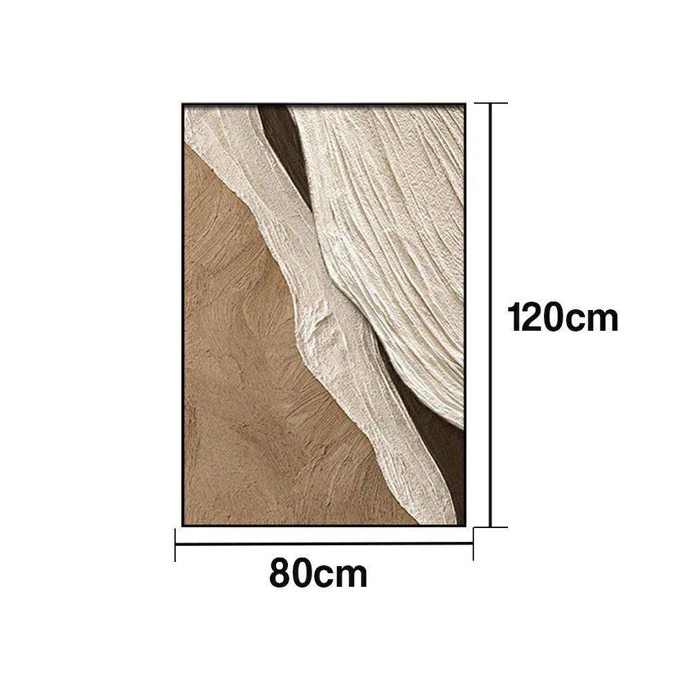 LIVARA Hand-Painted Oil Painting 50/80/120cm Textured Abstract Wall Art Perfect for Creating a Warm and Stylish Living Room with Soft Layers and Modern Aesthetic