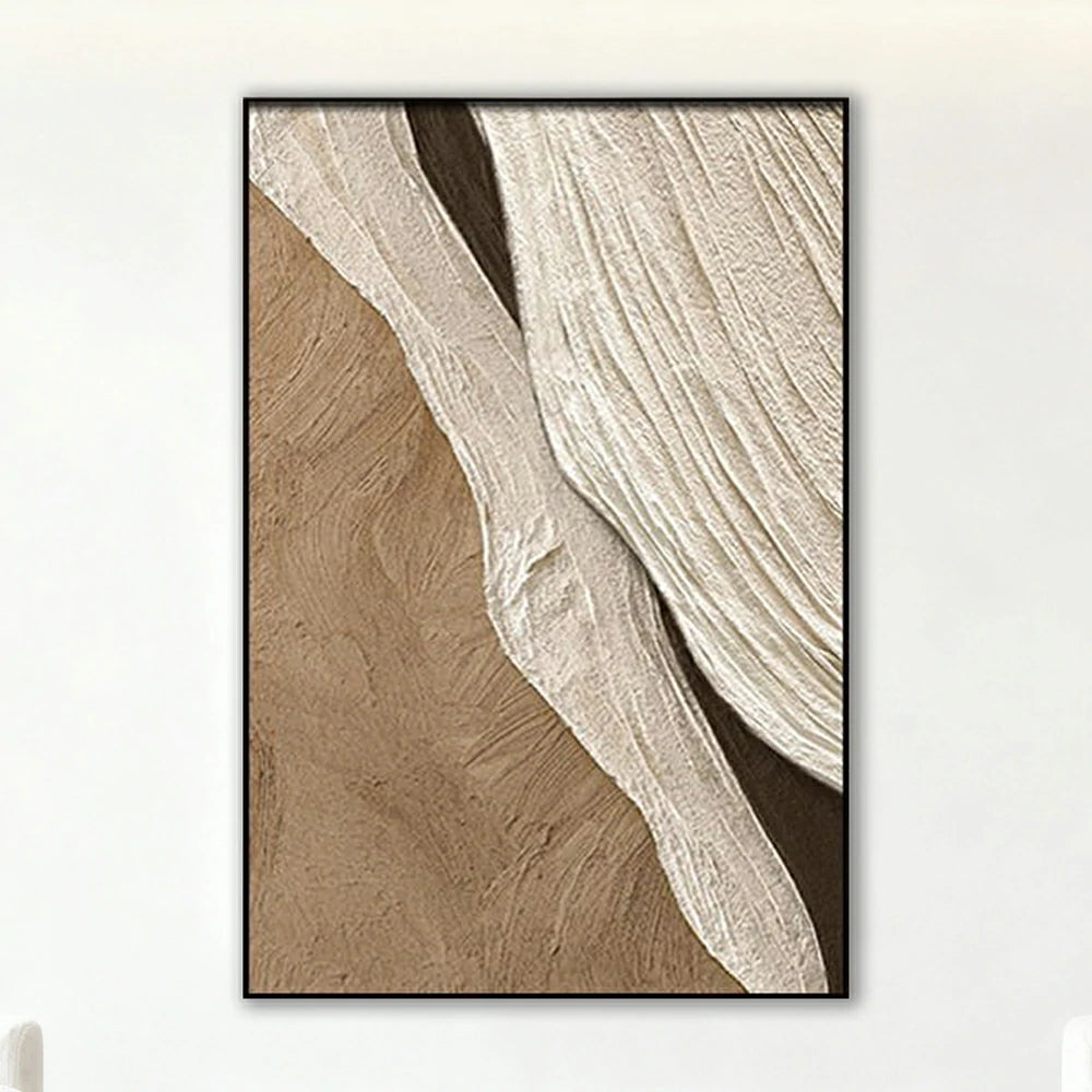 LIVARA Hand-Painted Oil Painting 50/80/120cm Textured Abstract Wall Art Perfect for Creating a Warm and Stylish Living Room with Soft Layers and Modern Aesthetic