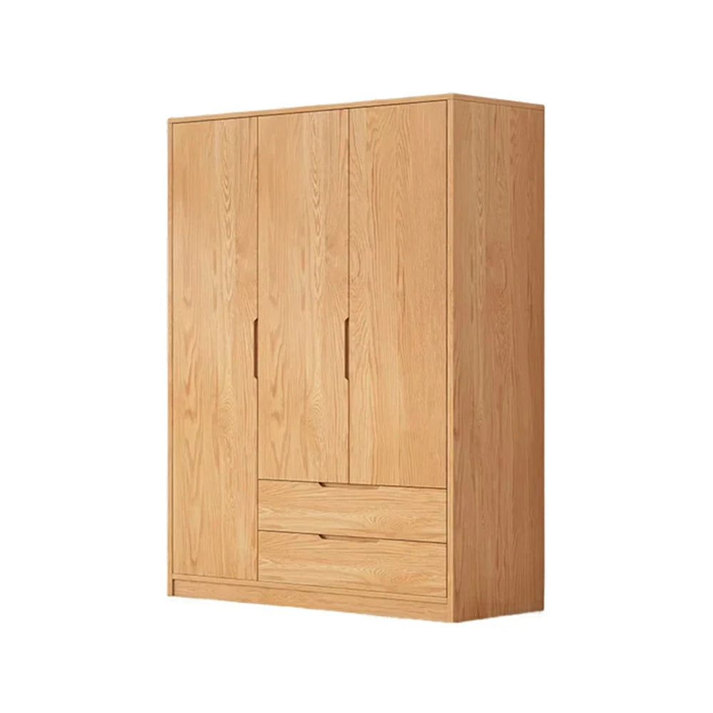 LIVARA 120cm Modern Wardrobe Cabinet - Flush Inset Door Design, Solid Timber Construction, Soft-Close Hinges & Quiet Drawers - Wood