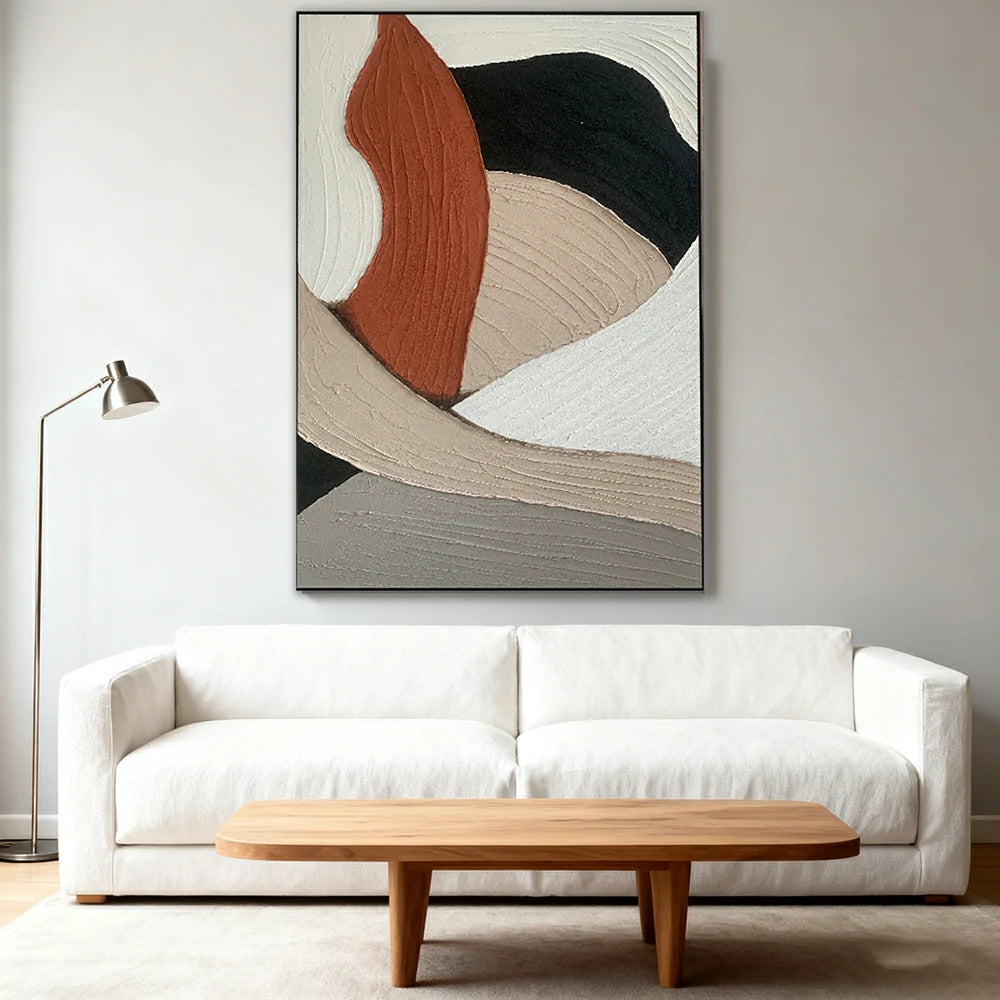 LIVARA Hand-Painted Oil Painting 50/80/120cm Decorative Modern Canvas with Smooth Color Layers Ideal for Bedrooms, Dining Rooms, and Sophisticated Home Interiors