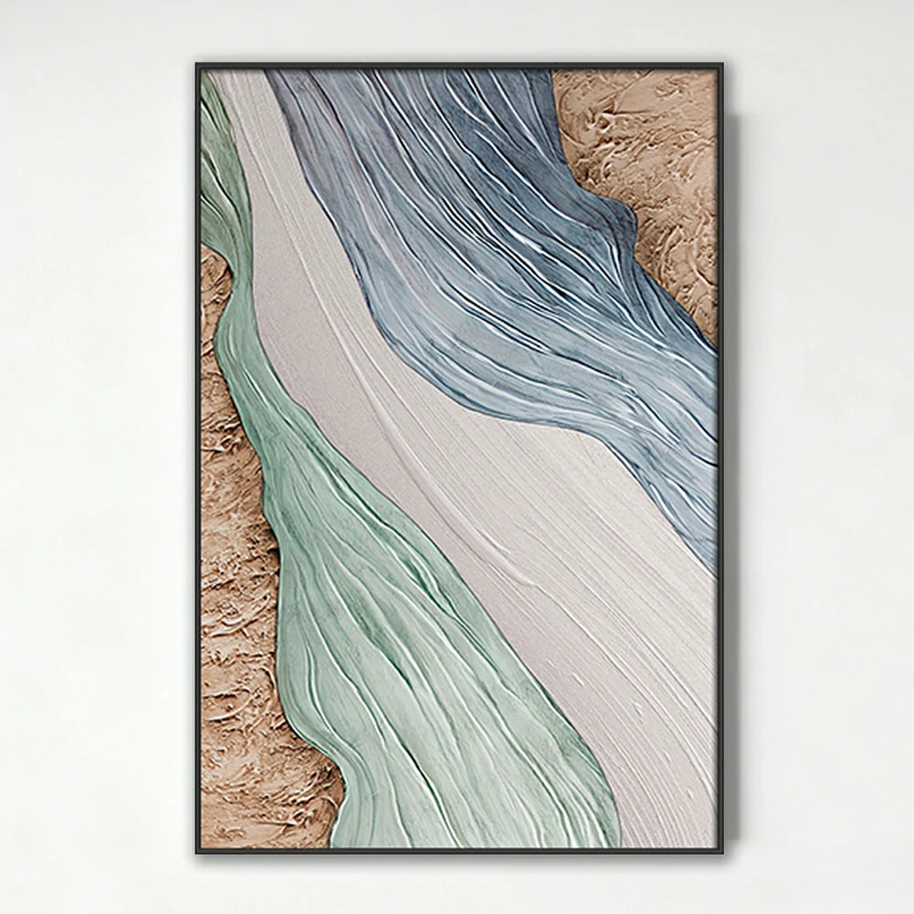 LIVARA Hand-Painted Oil Painting 50/80/120cm Modern Abstract Artwork with Soft Neutral Blends Designed for Elegant Living Rooms and Calm Minimalist Interiors