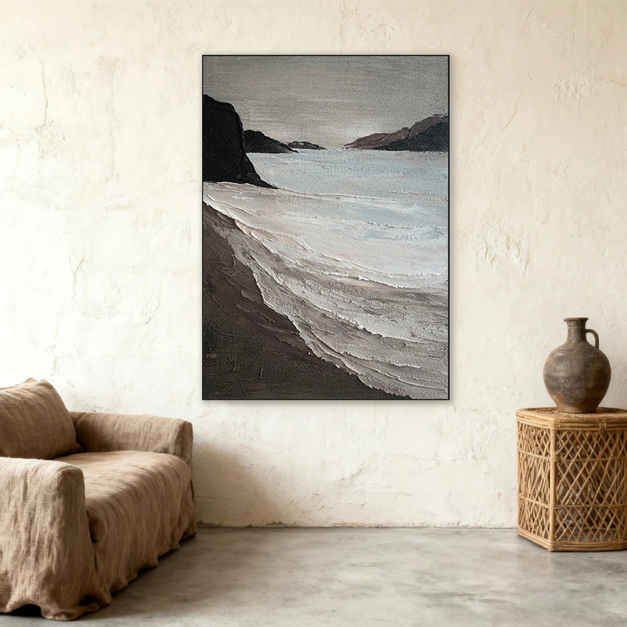 LIVARA Hand-Painted Oil Painting 50/80/120cm Large Abstract Wall Art Featuring Soft Gradients to Complement Modern Apartments and Stylish Interior Design