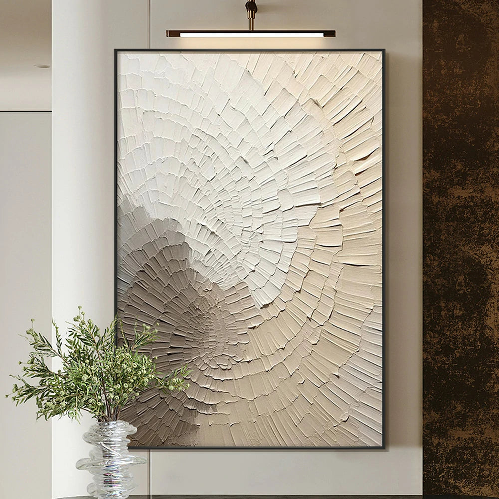 LIVARA Hand-Painted Oil Painting 60/80/120cm Minimalist Textured Canvas for Modern Homes Seeking Soft Aesthetic, Natural Tones, and a Clean Interior Mood