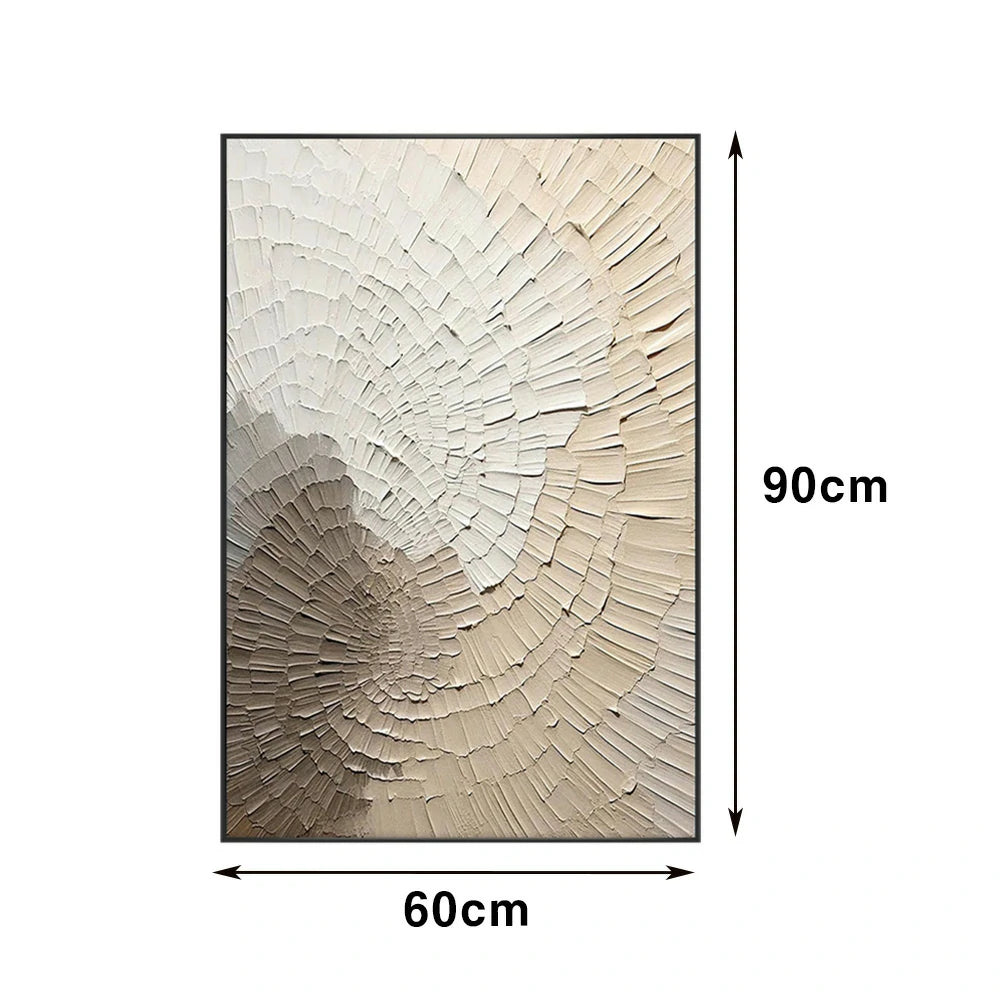 LIVARA Hand-Painted Oil Painting 60/80/120cm Minimalist Textured Canvas for Modern Homes Seeking Soft Aesthetic, Natural Tones, and a Clean Interior Mood