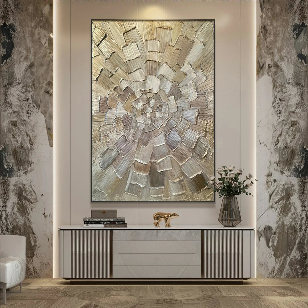LIVARA Hand-Painted Oil Painting 50/80/120cm Luxury Abstract Canvas with Light Tones Perfect for Elegant Interior Themes and Sophisticated Living Room Decoration