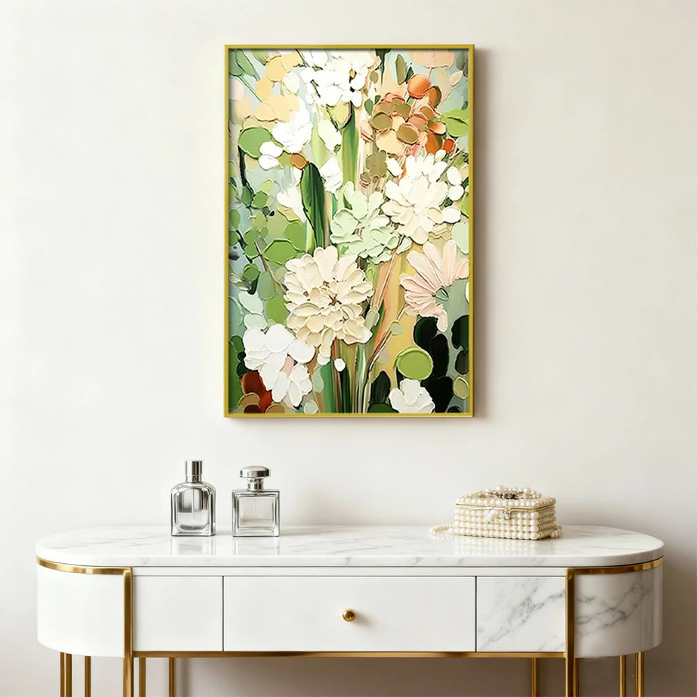 LIVARA Hand-Painted Oil Painting 50/80/120cm Modern Neutral Abstract Artwork Perfect for Minimalist Interiors Seeking Calm Atmosphere and a Clean, Elegant Visual Appeal