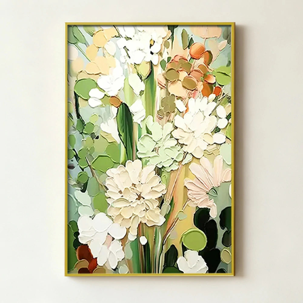 LIVARA Hand-Painted Oil Painting 50/80/120cm Modern Neutral Abstract Artwork Perfect for Minimalist Interiors Seeking Calm Atmosphere and a Clean, Elegant Visual Appeal