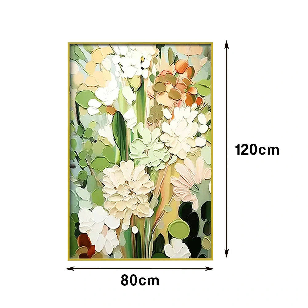 LIVARA Hand-Painted Oil Painting 50/80/120cm Modern Neutral Abstract Artwork Perfect for Minimalist Interiors Seeking Calm Atmosphere and a Clean, Elegant Visual Appeal