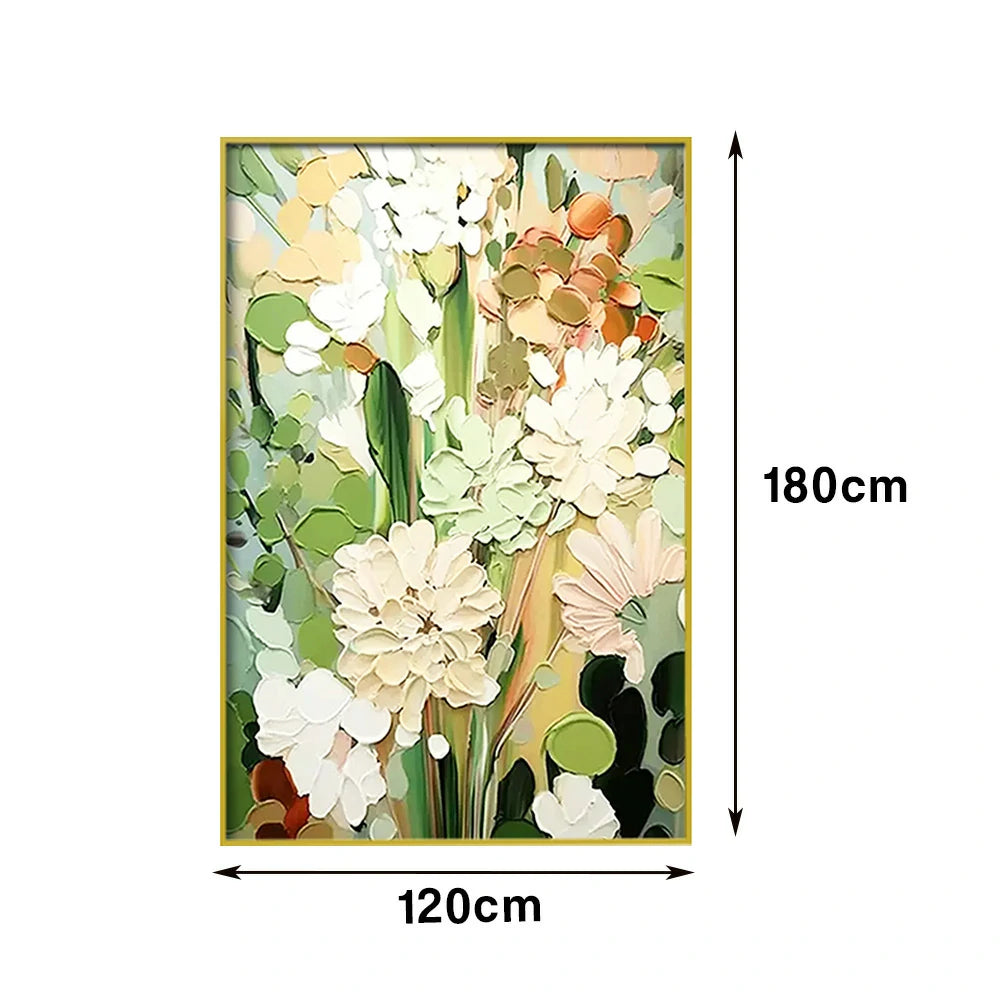 LIVARA Hand-Painted Oil Painting 50/80/120cm Modern Neutral Abstract Artwork Perfect for Minimalist Interiors Seeking Calm Atmosphere and a Clean, Elegant Visual Appeal