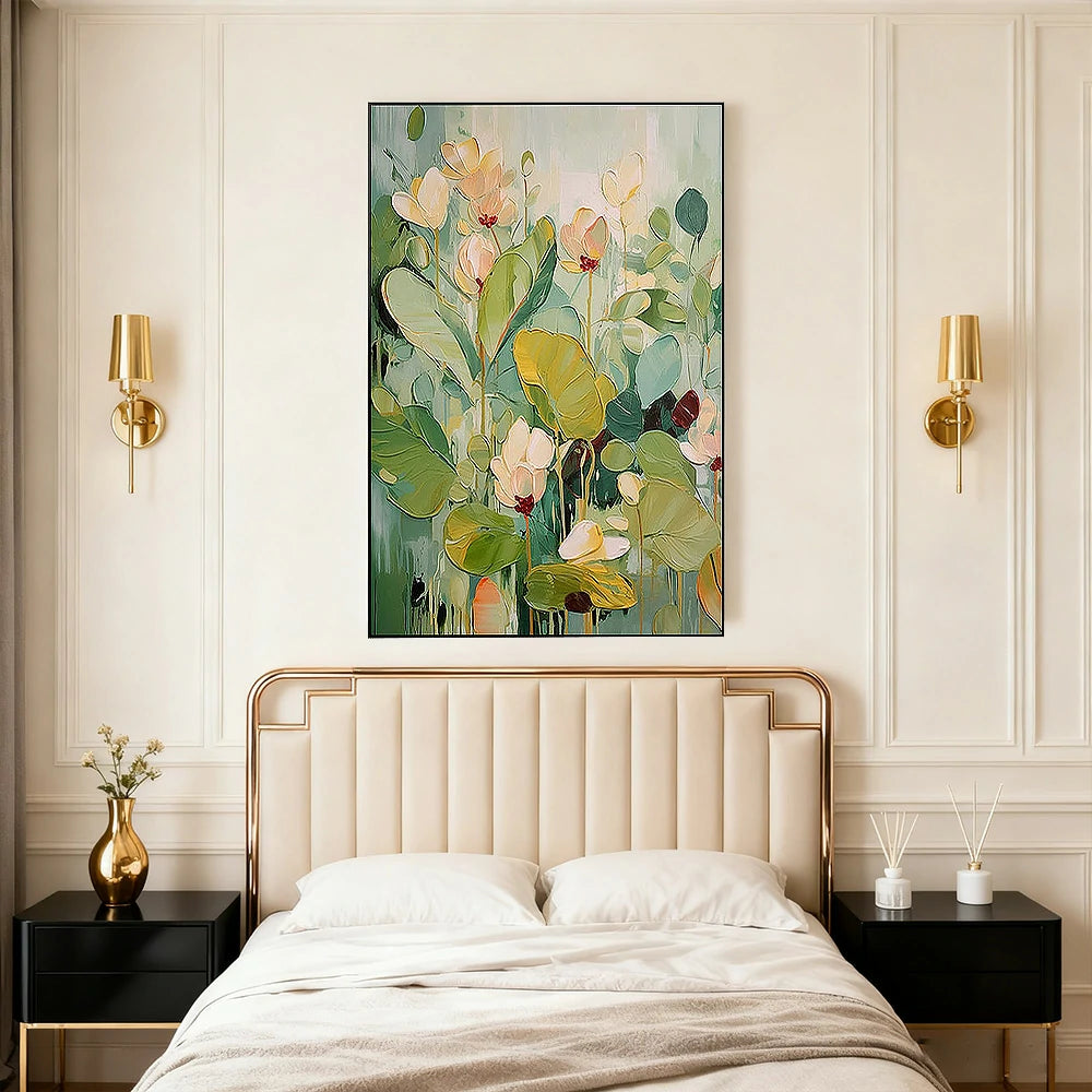 LIVARA Hand-Painted Oil Painting 50/80/120cm Light Luxury Canvas Art with Subtle Earth Tones Ideal for Bedrooms, Living Rooms, and Contemporary Home Decoration