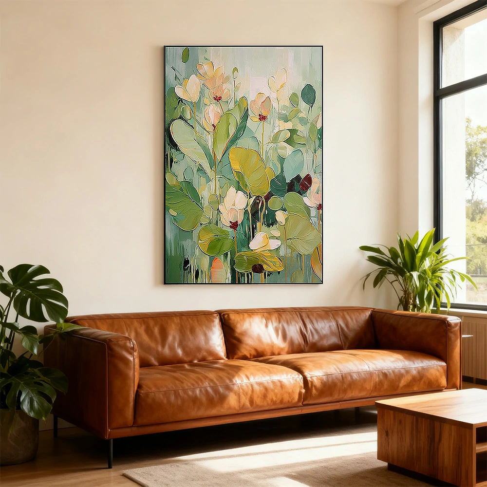 LIVARA Hand-Painted Oil Painting 50/80/120cm Light Luxury Canvas Art with Subtle Earth Tones Ideal for Bedrooms, Living Rooms, and Contemporary Home Decoration
