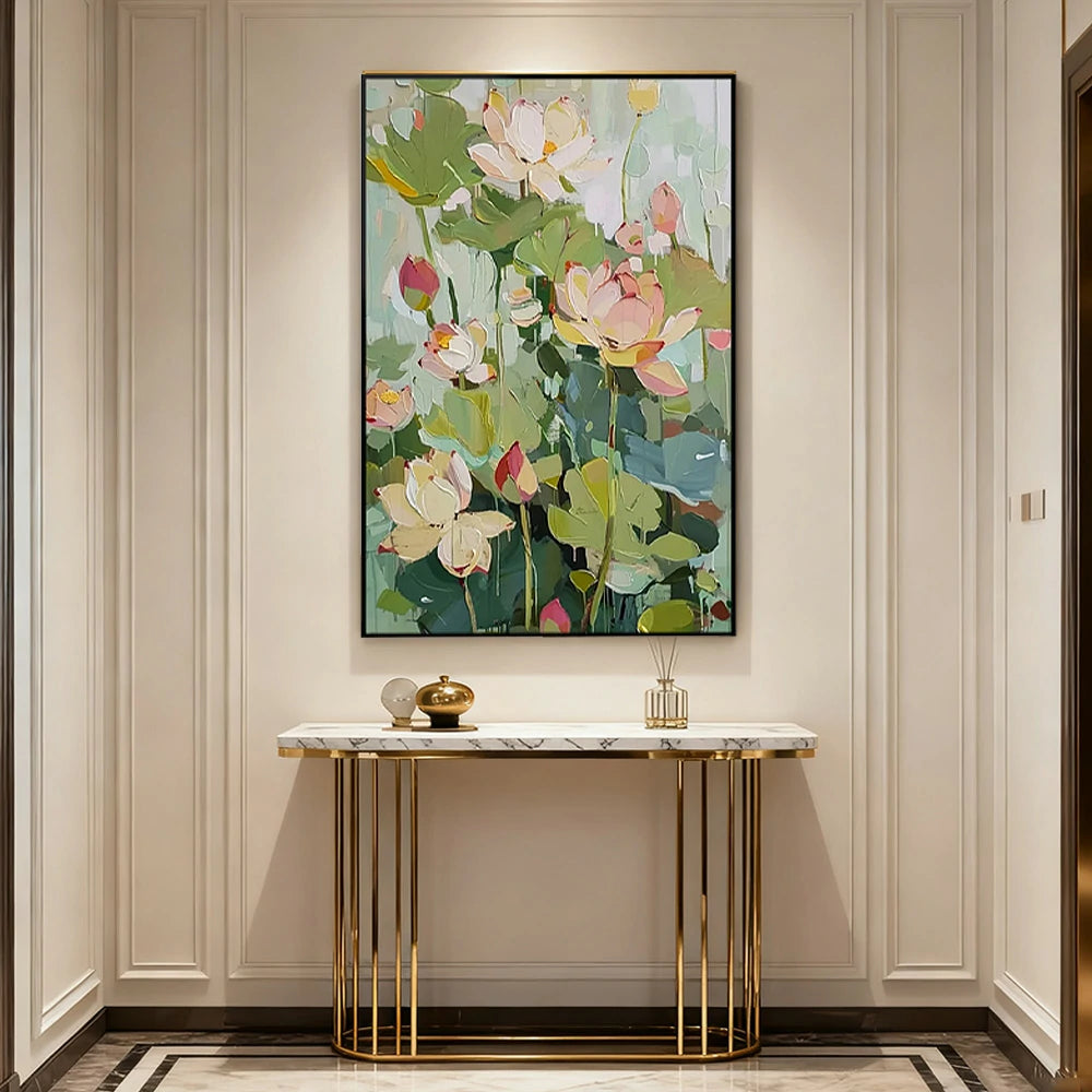 LIVARA Hand-Painted Oil Painting 50/80/120cm Textured Abstract Canvas Featuring Soft Blended Colors to Elevate Modern Homes and Add Artistic Warmth to Interior Designs