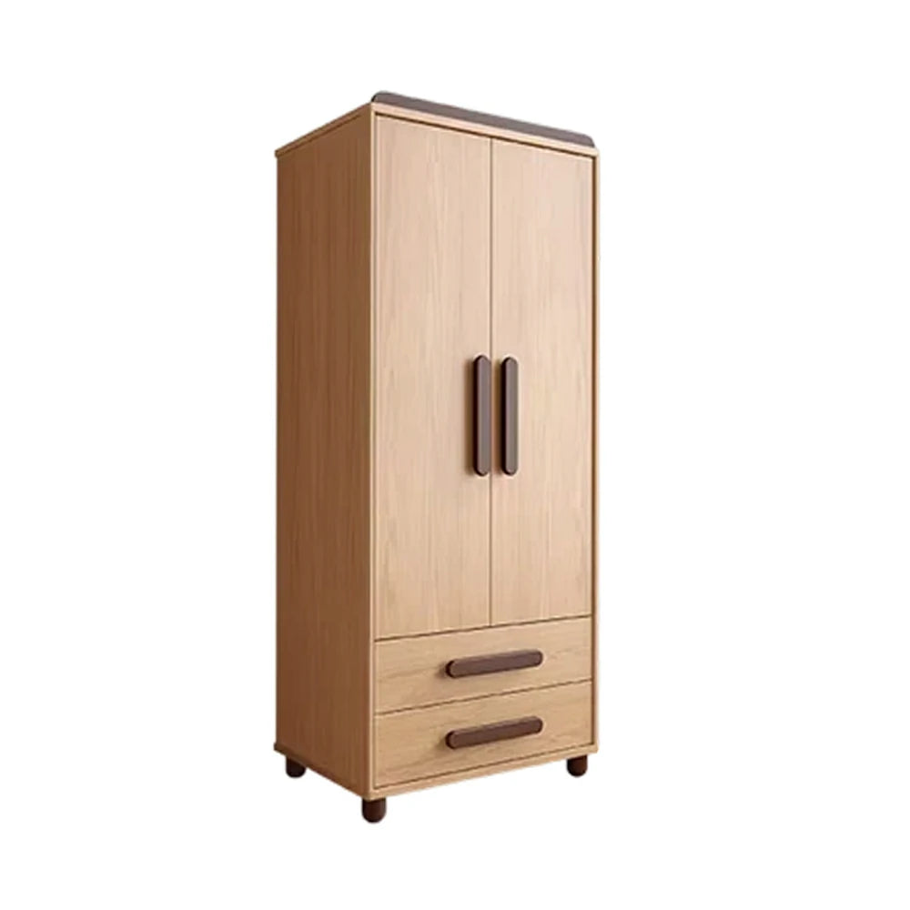 LIVARA 60/70cm Kids Wardrobe - Organised Hanging & Drawer Storage with Solid Finnish Pine Wood Frame, Rounded Safety Edges & Raised Legs