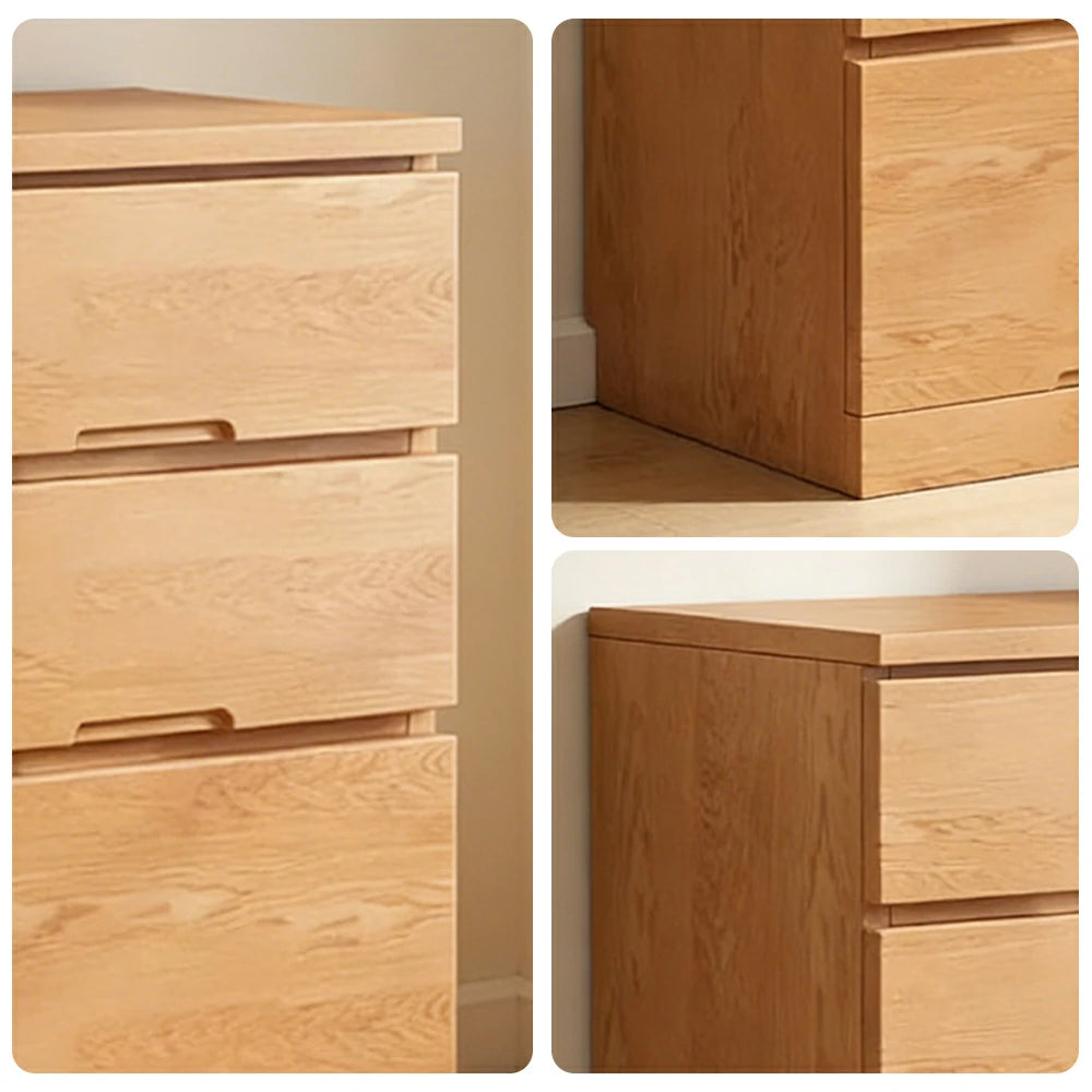 LIVARA 3-Drawer 60cm Sideboard Cabinet - Wide Countertop Design with Solid Wood Construction, Spacious Storage & Quiet Hardware