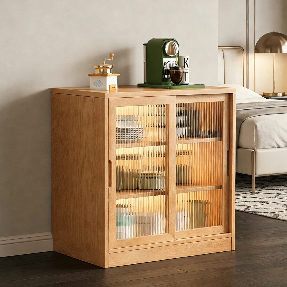 LIVARA 100cm Kitchen Buffet Cabinet - Wide Countertop Design with Solid Wood Construction, Spacious Storage & Quiet Hardware