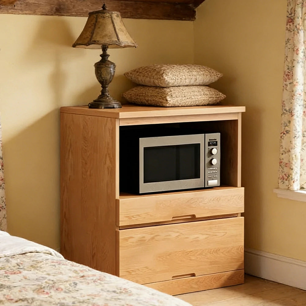 LIVARA 80cm Appliance Storage Cabinet - Wide Countertop Design with Solid Wood Construction, Spacious Storage & Quiet Hardware