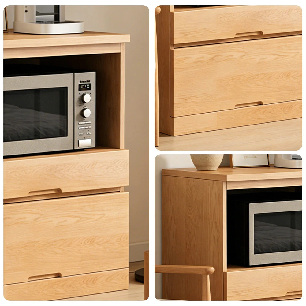 LIVARA 80cm Appliance Storage Cabinet - Wide Countertop Design with Solid Wood Construction, Spacious Storage & Quiet Hardware