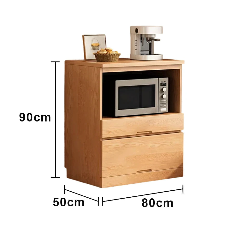 LIVARA 80cm Appliance Storage Cabinet - Wide Countertop Design with Solid Wood Construction, Spacious Storage & Quiet Hardware