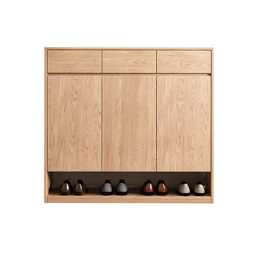 LIVARA 80/120cm Shoe Cabinet - Adjustable Shelving with Solid Wood Construction, Multi-Compartment Design & Top Drawer Storage