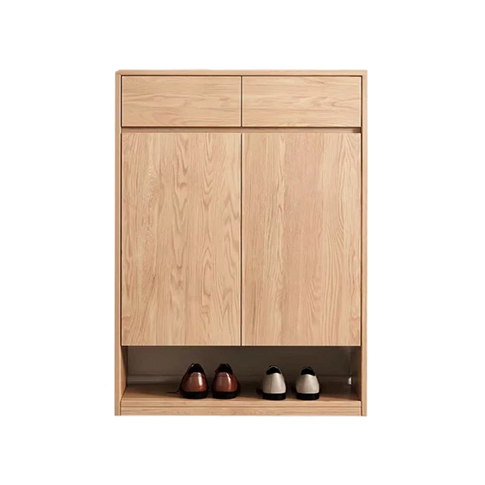 LIVARA 80/120cm Shoe Cabinet - Adjustable Shelving with Solid Wood Construction, Multi-Compartment Design & Top Drawer Storage