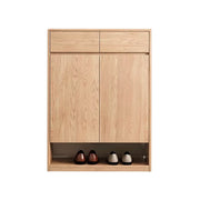 LIVARA 80/120cm Shoe Cabinet - Adjustable Shelving with Solid Wood Construction, Multi-Compartment Design & Top Drawer Storage