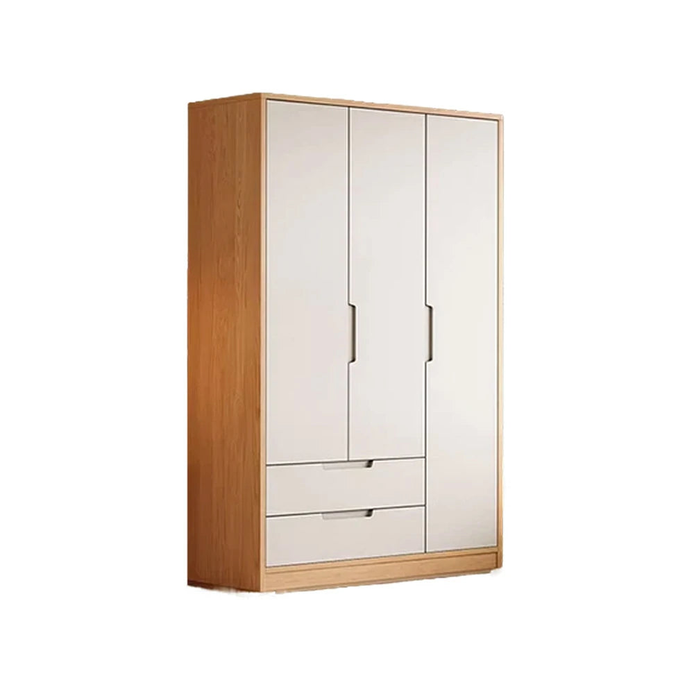 LIVARA 120cm Wardrobe Cabinet - Multi-Compartment Hanging Storage with Malacca Board Doors, Solid Wood Rail & Soft-Close Hardware