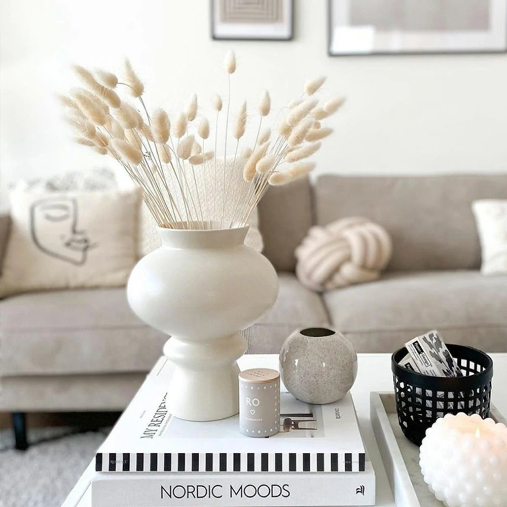 LIVARA Flow Ceramic Vase - Sculptural Artistic Form with Handcrafted Matte Texture, Elegant Statement Decor for Modern Interiors - Multicolor