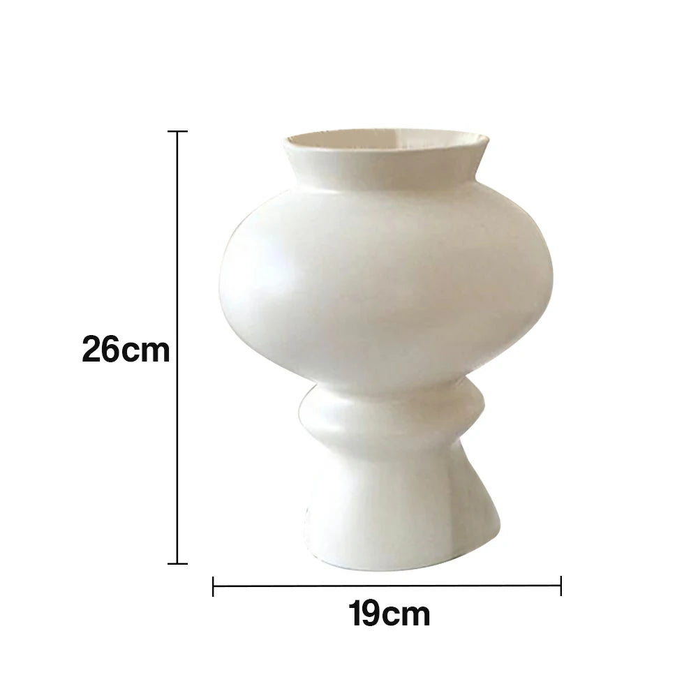 LIVARA Flow Ceramic Vase - Sculptural Artistic Form with Handcrafted Matte Texture, Elegant Statement Decor for Modern Interiors - Multicolor
