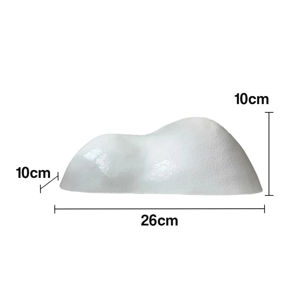 LIVARA Lotus Harmony Ceramic Vase - Sculptural Low-Profile Design with Handcrafted Gloss Finish, Artistic Statement Decor for Modern Interiors - White