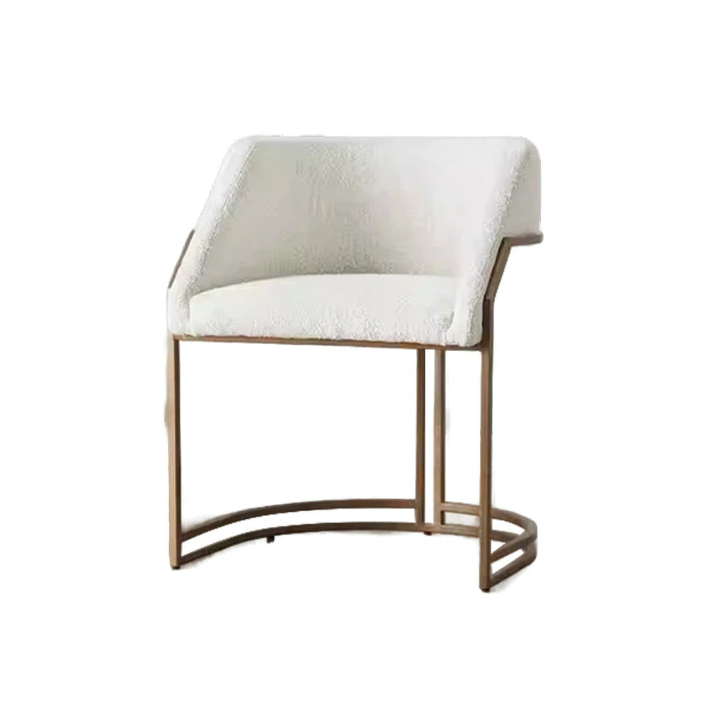LIVARA Chair Curved Backrest High-Resilience Foam Metal Frame Modern Minimalist Design Stable and Durable