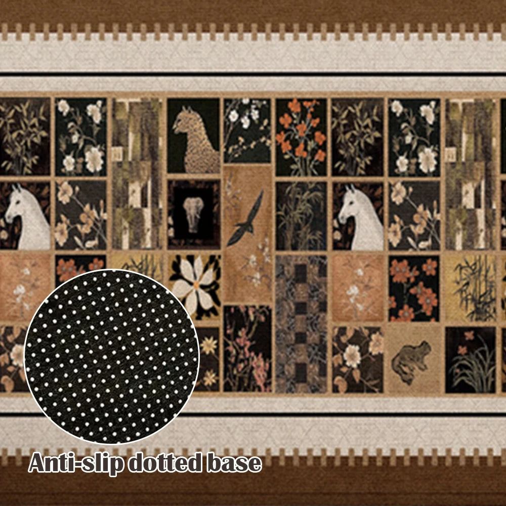 LIVARA 160/300cm Floor Rugs Theme Ink Painting Anti Slip Easy Clean High Density Short Pile Fabric Stain Resistant Low Maintenance