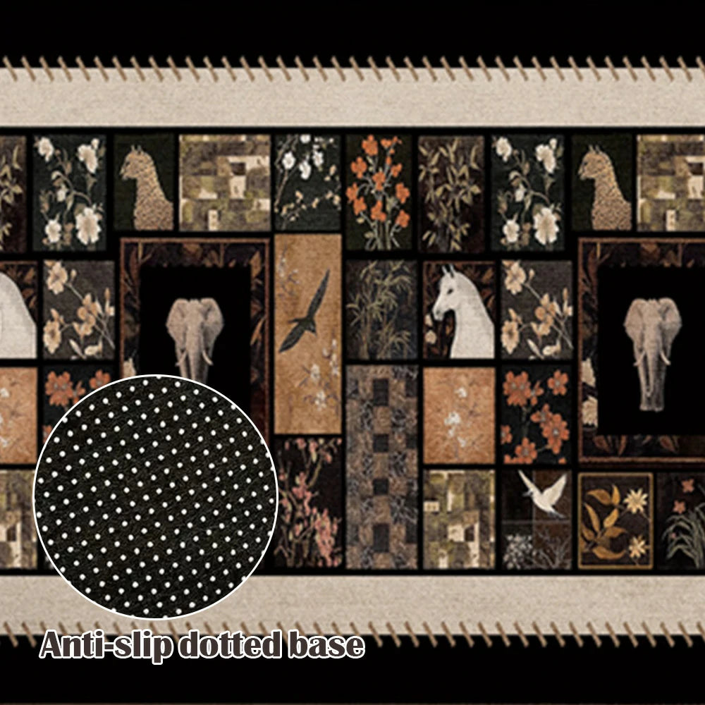 LIVARA 160/300cm Floor Rugs Theme Wild Haven Anti Slip Easy Clean High Density Short Pile Fabric Stain Resistant Low Maintenance