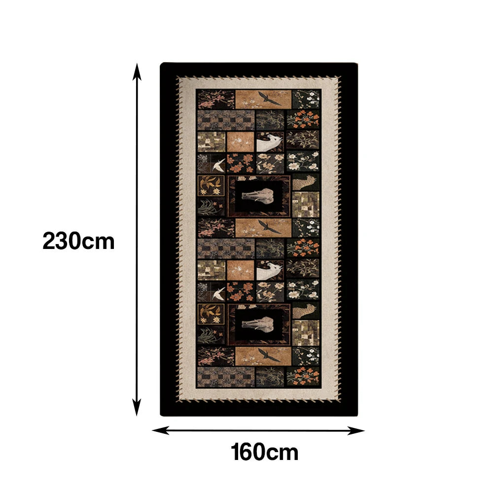 LIVARA 160/300cm Floor Rugs Theme Wild Haven Anti Slip Easy Clean High Density Short Pile Fabric Stain Resistant Low Maintenance
