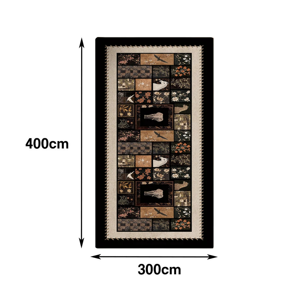 LIVARA 160/300cm Floor Rugs Theme Wild Haven Anti Slip Easy Clean High Density Short Pile Fabric Stain Resistant Low Maintenance