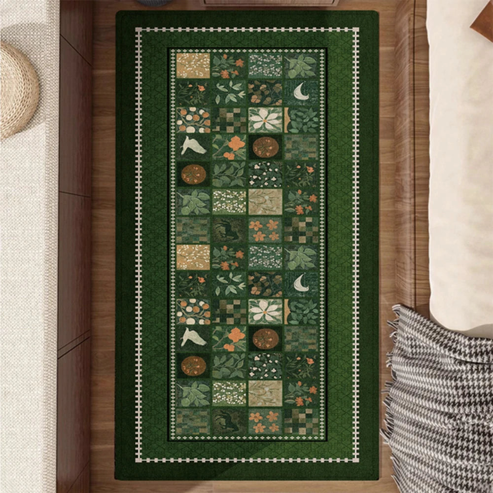LIVARA 160/300cm Floor Rugs Theme Verdant Plain Anti Slip Easy Clean High Density Short Pile Fabric Stain Resistant Low Maintenance