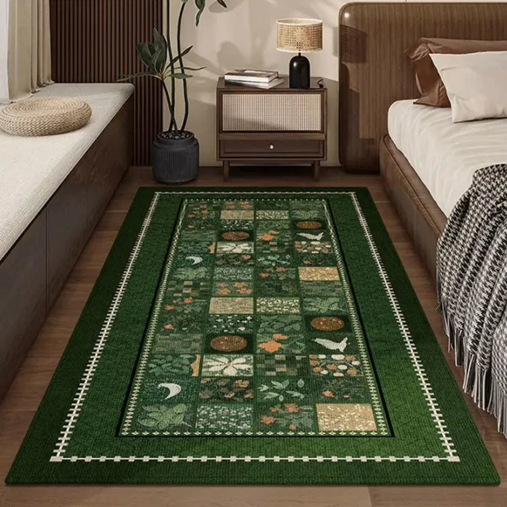 LIVARA 160/300cm Floor Rugs Theme Verdant Plain Anti Slip Easy Clean High Density Short Pile Fabric Stain Resistant Low Maintenance