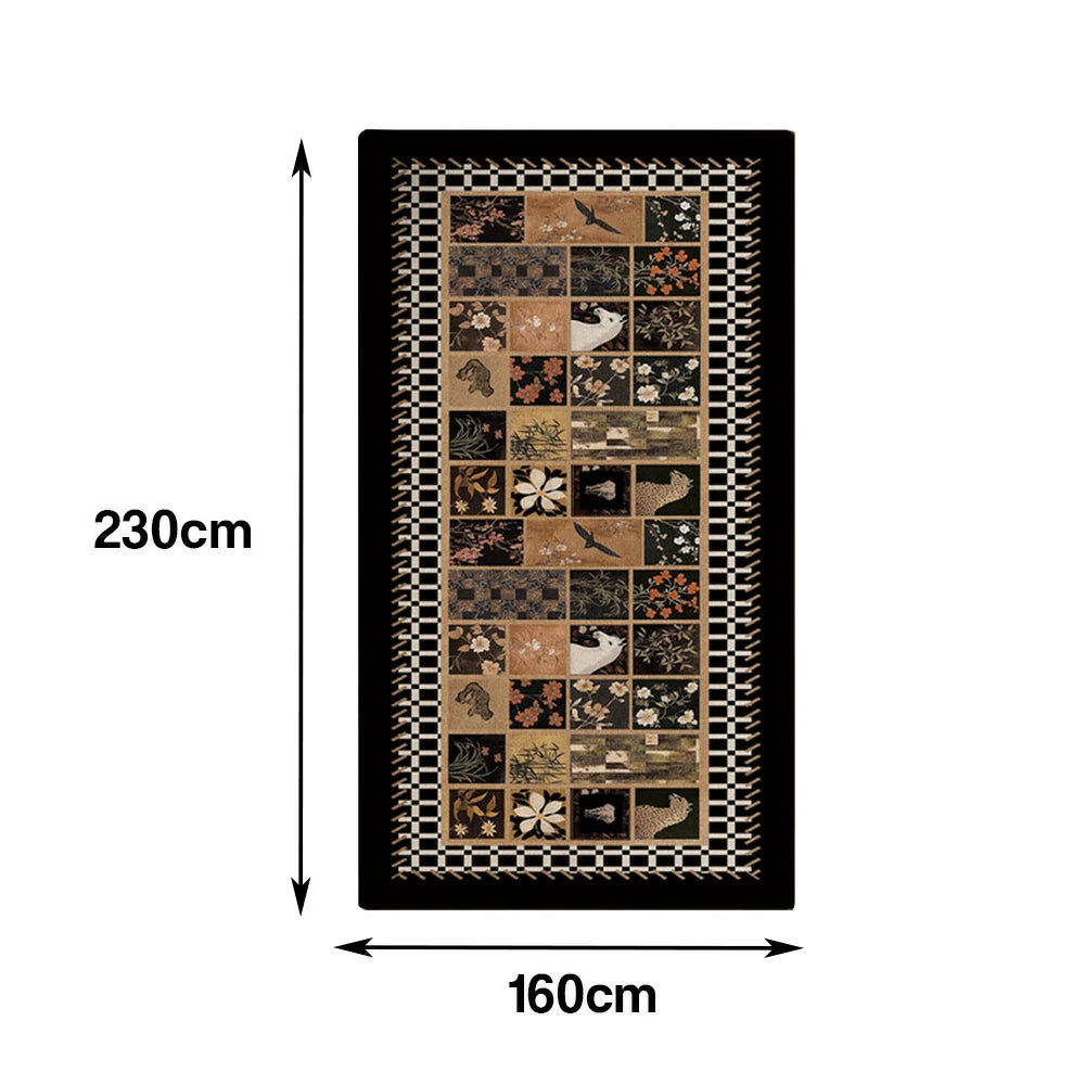 LIVARA 160/300cm Floor Rugs Theme Pattern Narrative Anti Slip Easy Clean High Density Short Pile Fabric Stain Resistant Low Maintenance