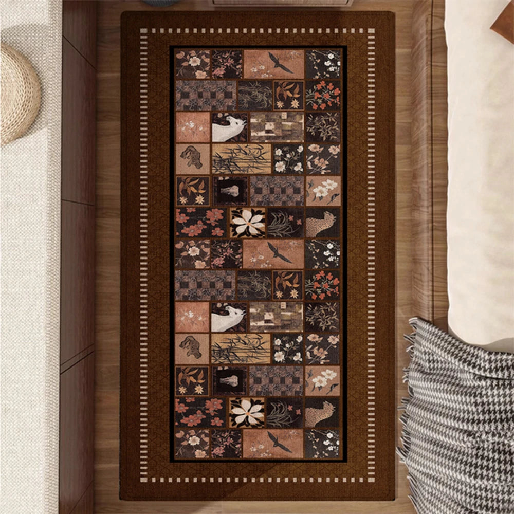 LIVARA 160/300cm Floor Rugs Theme Quiet Bamboo Anti Slip Easy Clean High Density Short Pile Fabric Stain Resistant Low Maintenance