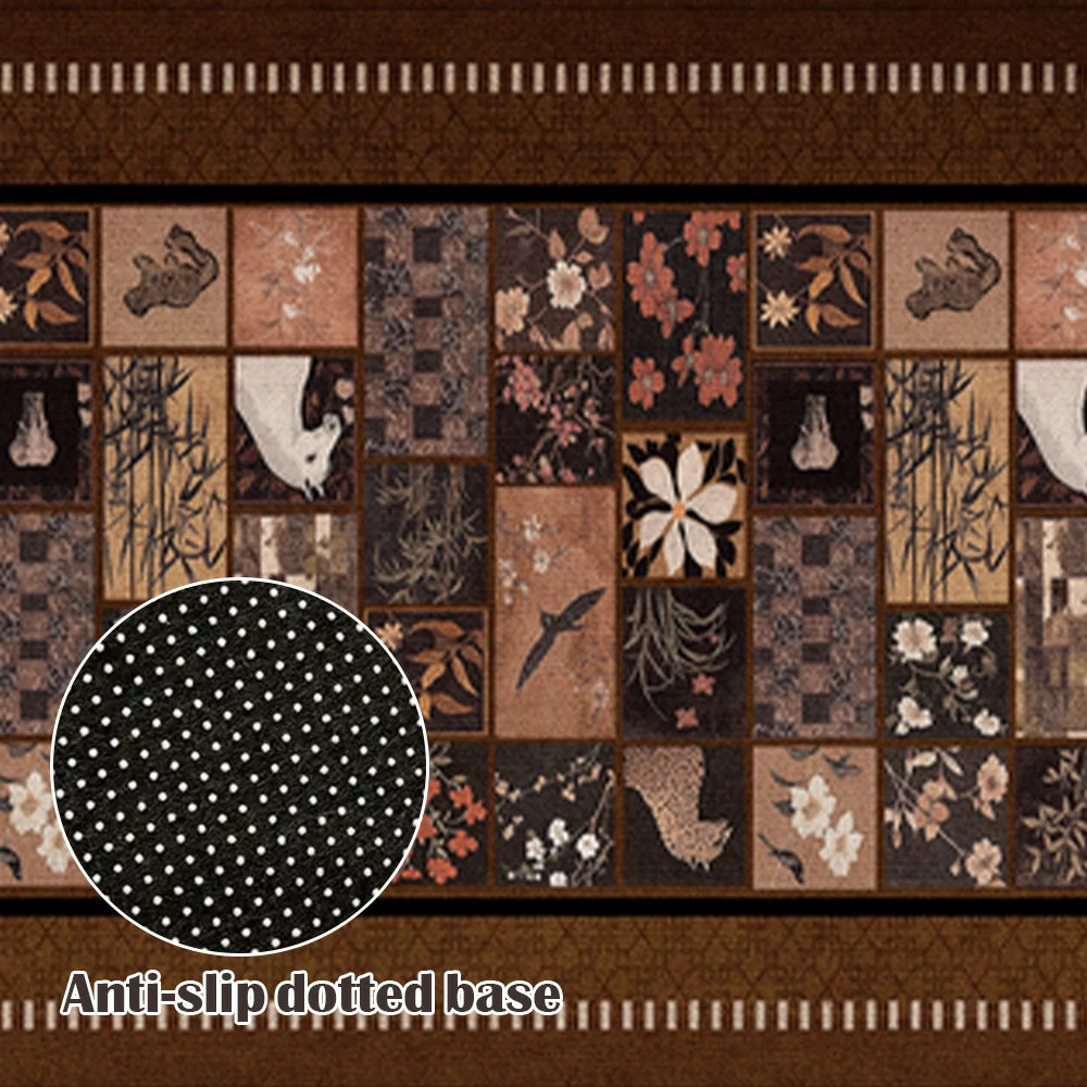 LIVARA 160/300cm Floor Rugs Theme Quiet Bamboo Anti Slip Easy Clean High Density Short Pile Fabric Stain Resistant Low Maintenance