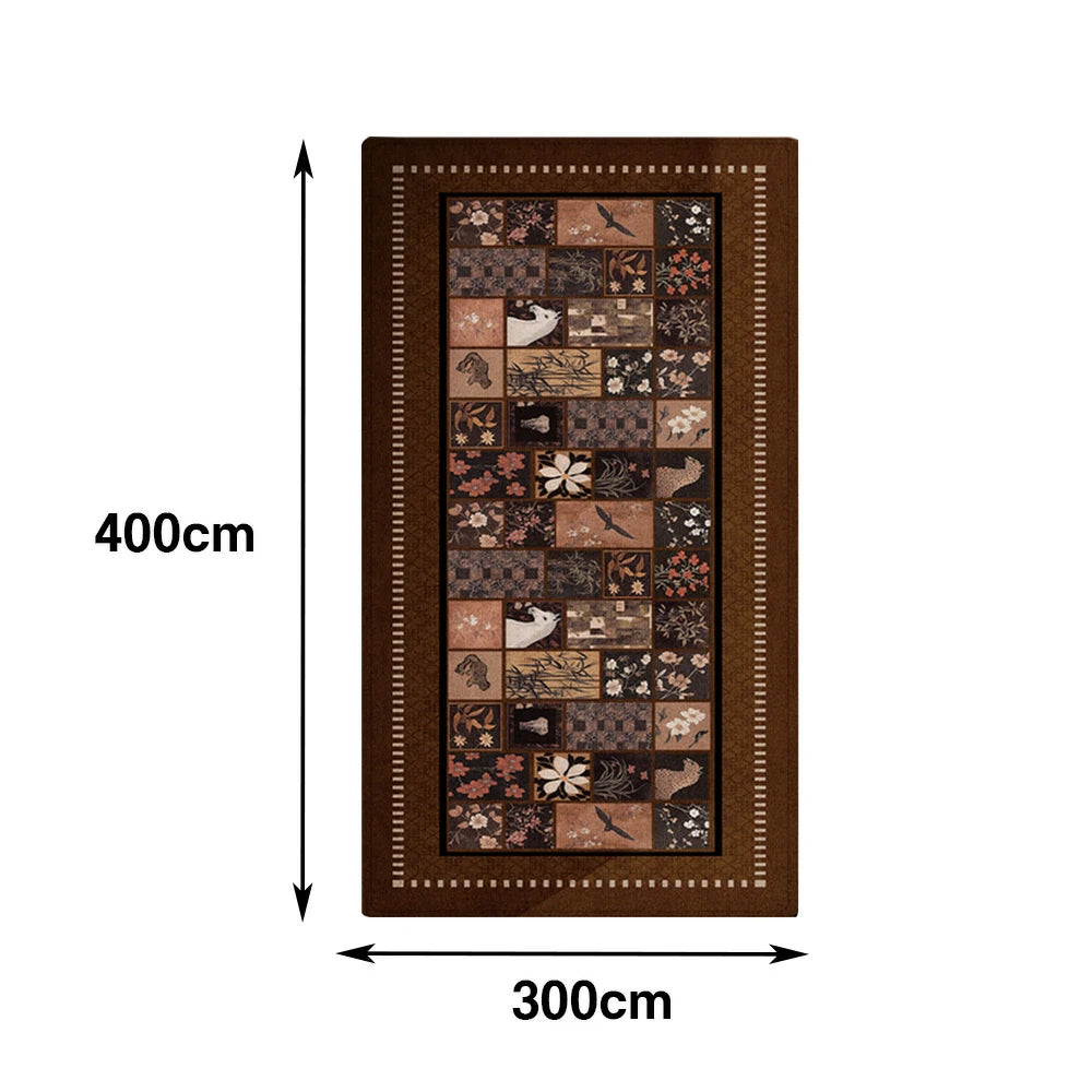 LIVARA 160/300cm Floor Rugs Theme Quiet Bamboo Anti Slip Easy Clean High Density Short Pile Fabric Stain Resistant Low Maintenance